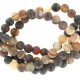 Naturstein Perlen 6mm Matte Brown agate